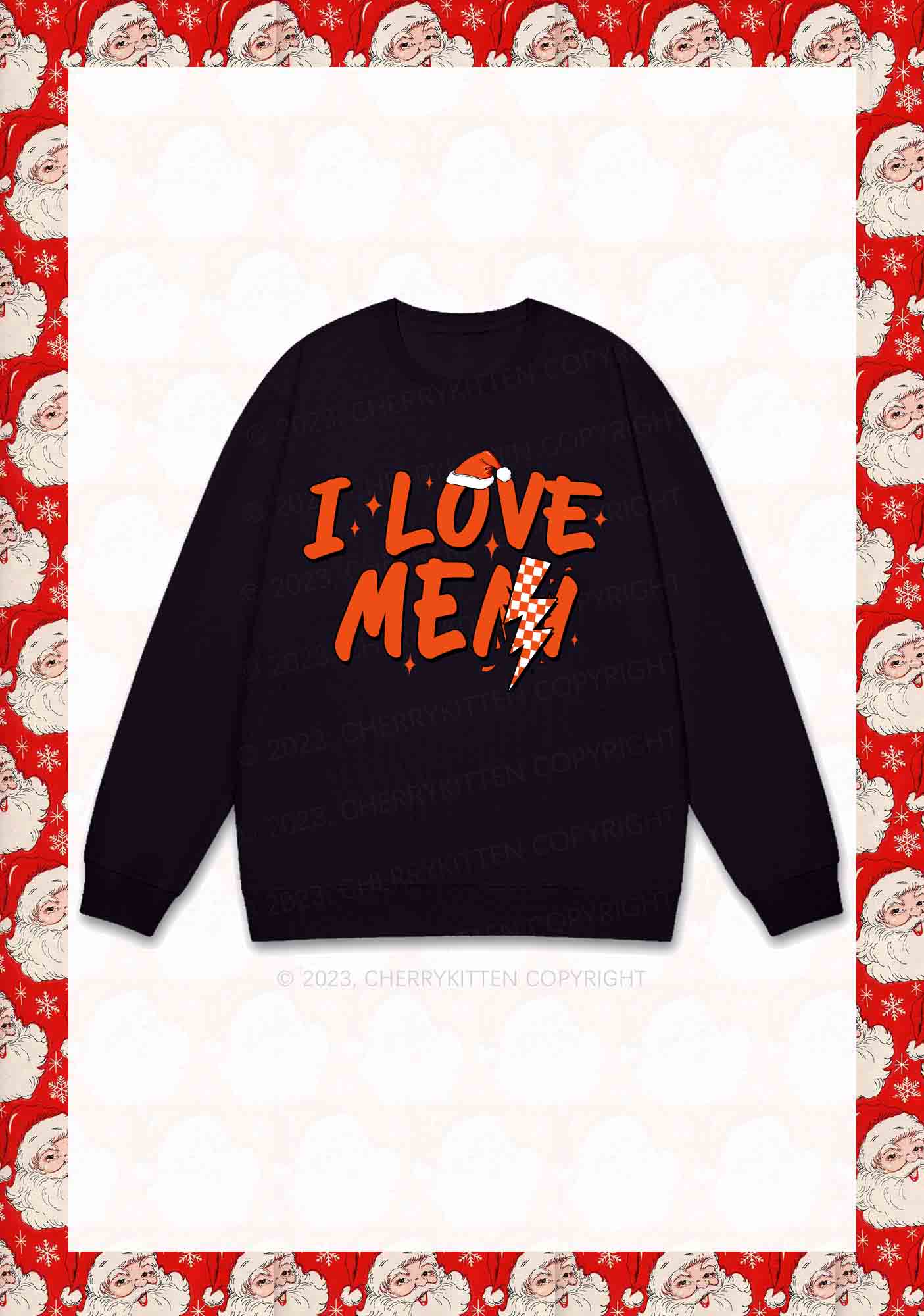 Love Me Not Men Christmas Y2K Sweatshirt Cherrykitten