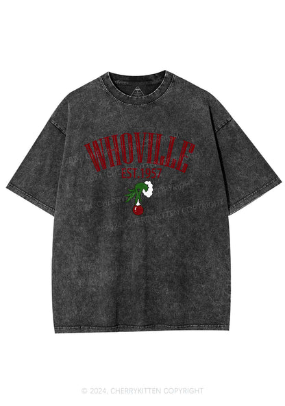 Christmas Whoville Y2K Washed Tee Cherrykitten