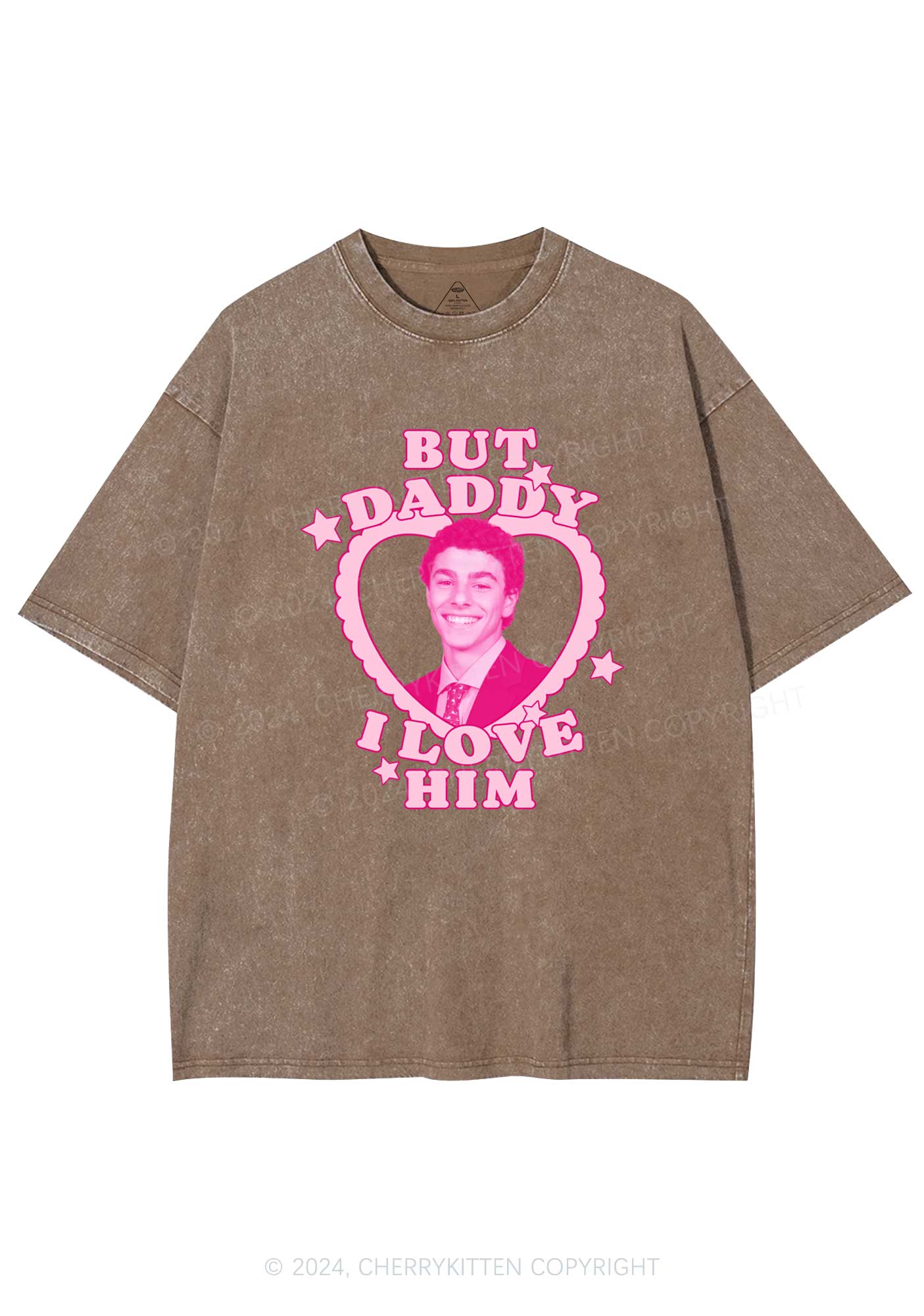 Daddy I Love Him Luigi Y2K Washed Tee Cherrykitten