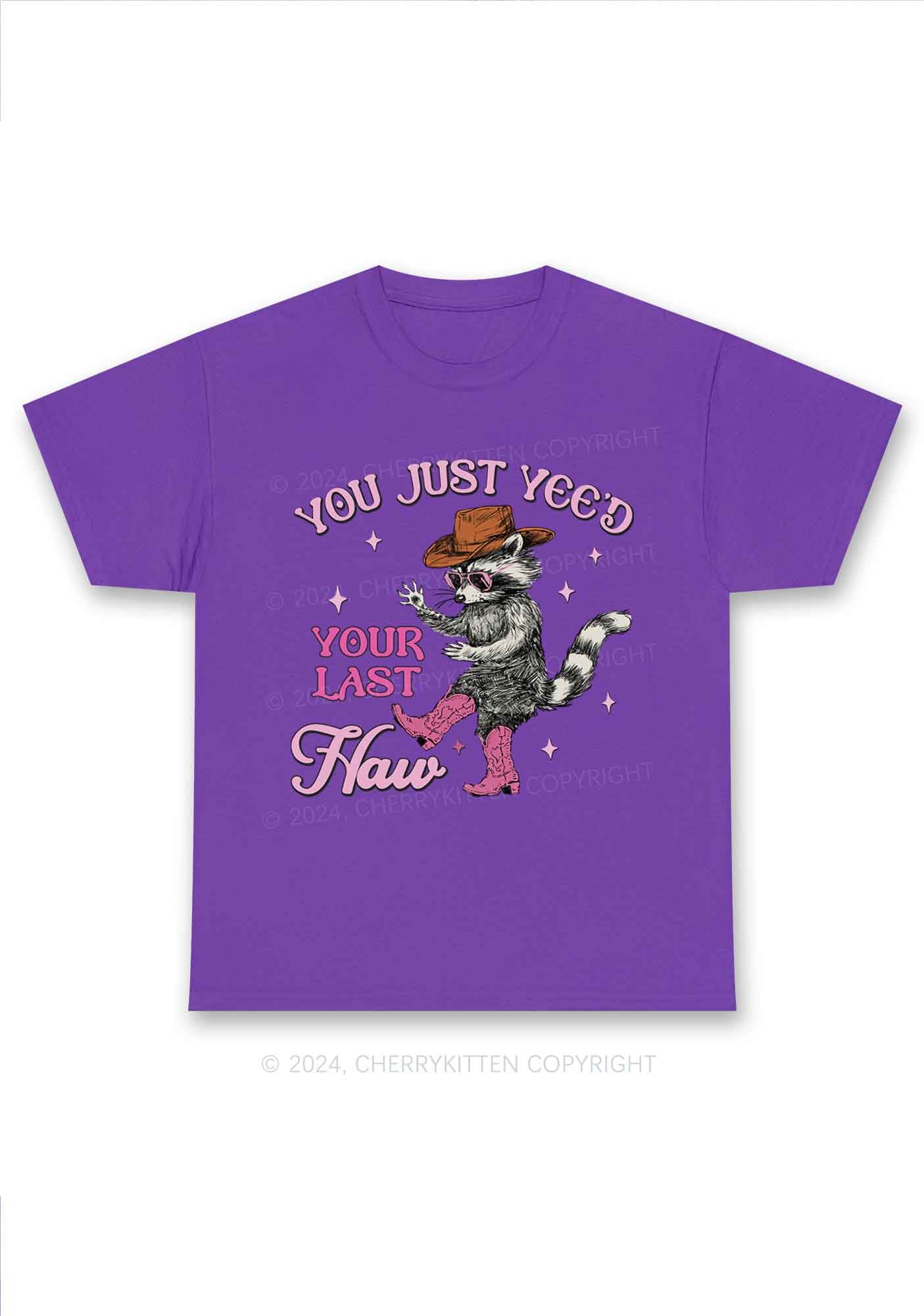 You Just Yeed Raccoon Y2K Chunky Shirt Cherrykitten