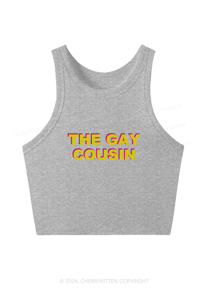 The Gay Cousin Y2K Crop Tank Top Cherrykitten