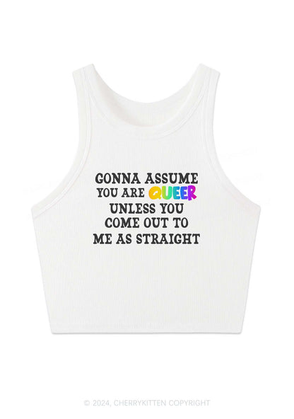 Your Are Queer Y2K Crop Tank Top Cherrykitten