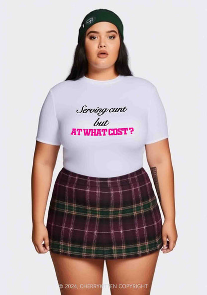 Curvy At What Cost Y2K Baby Tee Cherrykitten