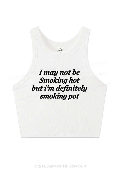 Definitely Smoking Pot Y2K Crop Tank Top Cherrykitten