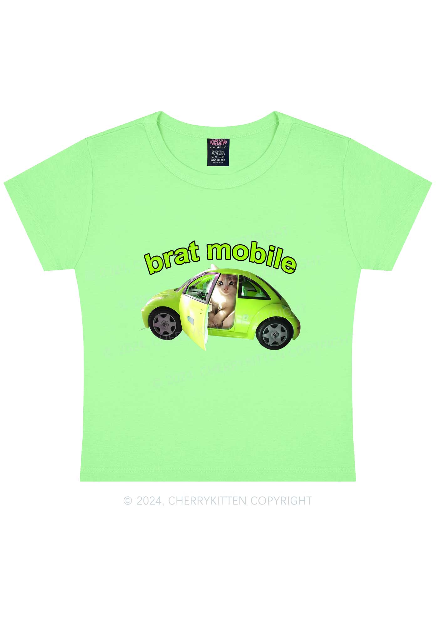 Brat Mobile Y2K Baby Tee Cherrykitten