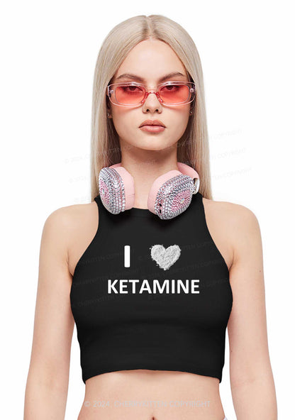 I Love K Y2K Crop Tank Top Cherrykitten