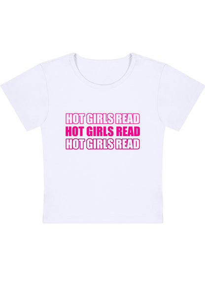 Hot Girls Read Y2K Baby Tee