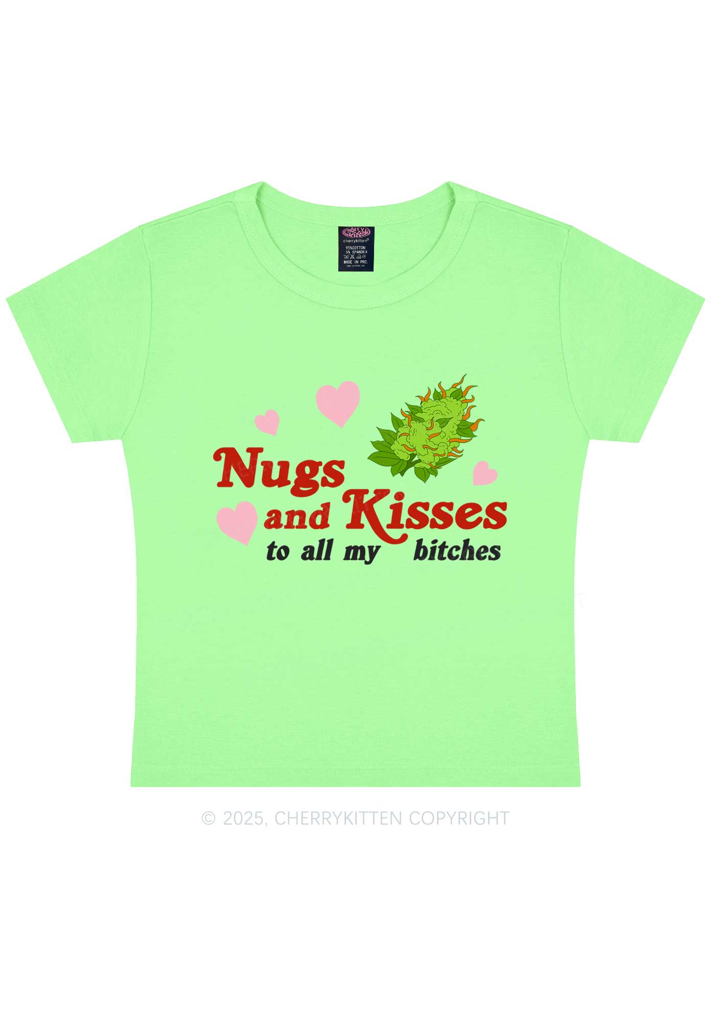 Nxgs And Kisses Y2K Baby Tee Cherrykitten