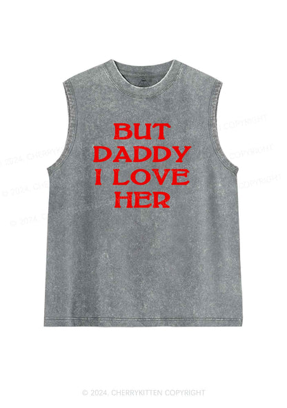 But Daddy I Love Her Y2K Washed Tank Cherrykitten