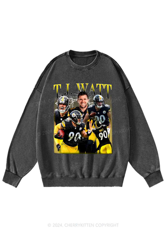 TJ Y2K Super Bowl Washed Sweatshirts Cherrykitten