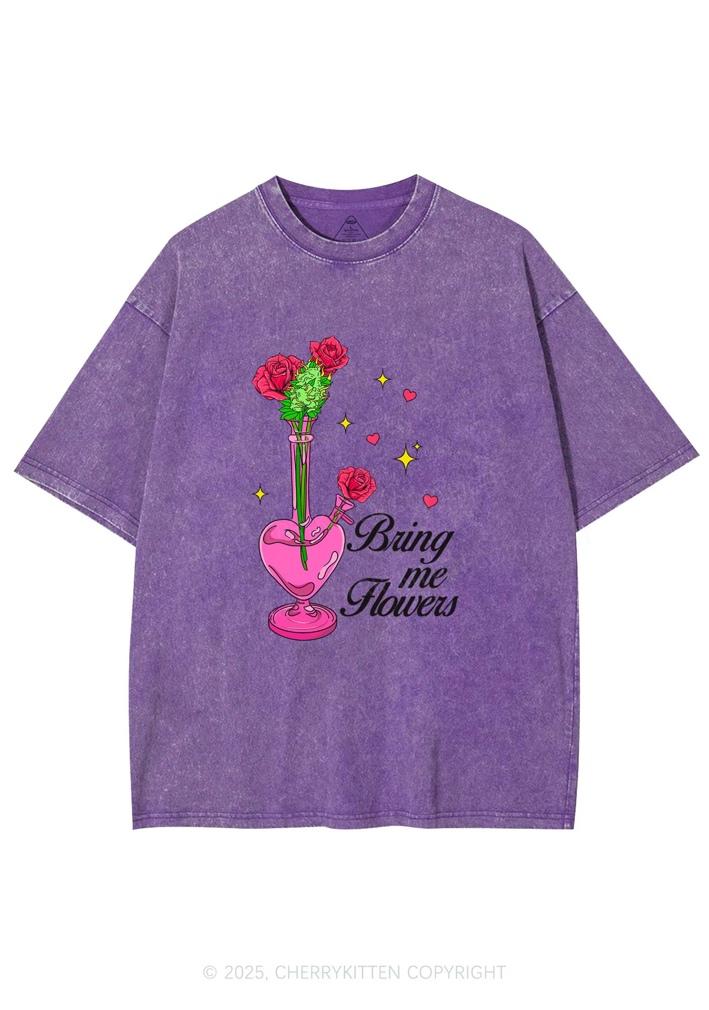 Bring Me Flowers Y2K Washed Tee Cherrykitten