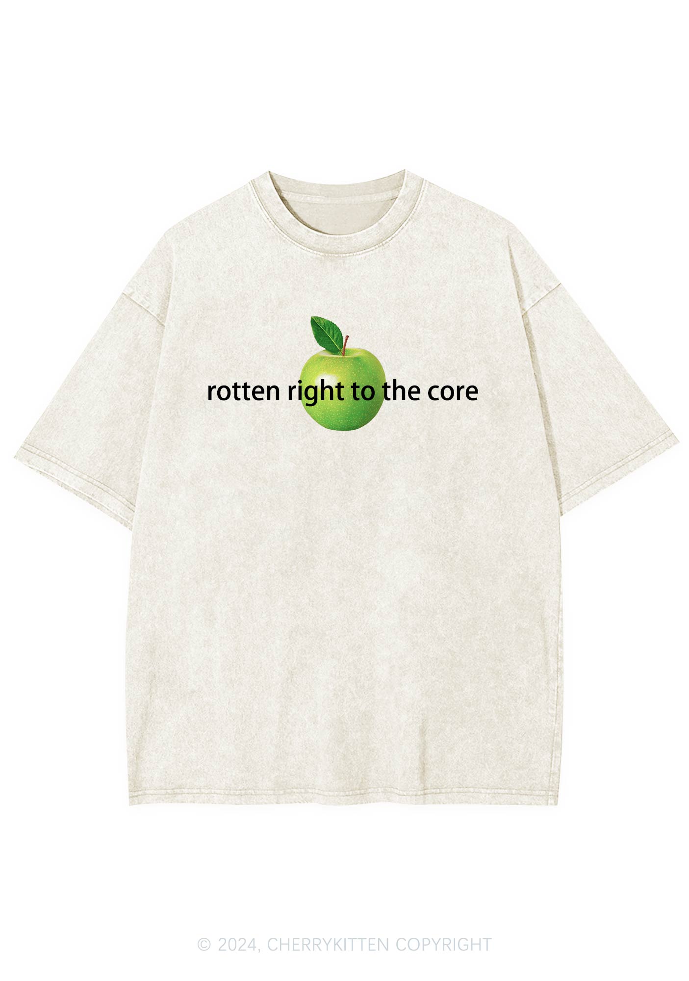 Rotten Right To The Core Y2K Washed Tee Cherrykitten