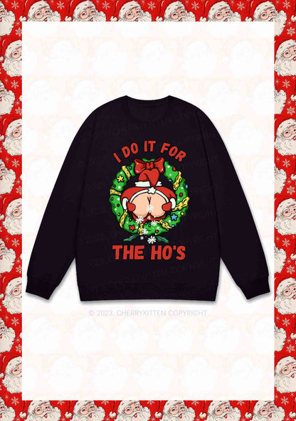 I Do It For The Christmas Wreath Y2K Sweatshirt Cherrykitten