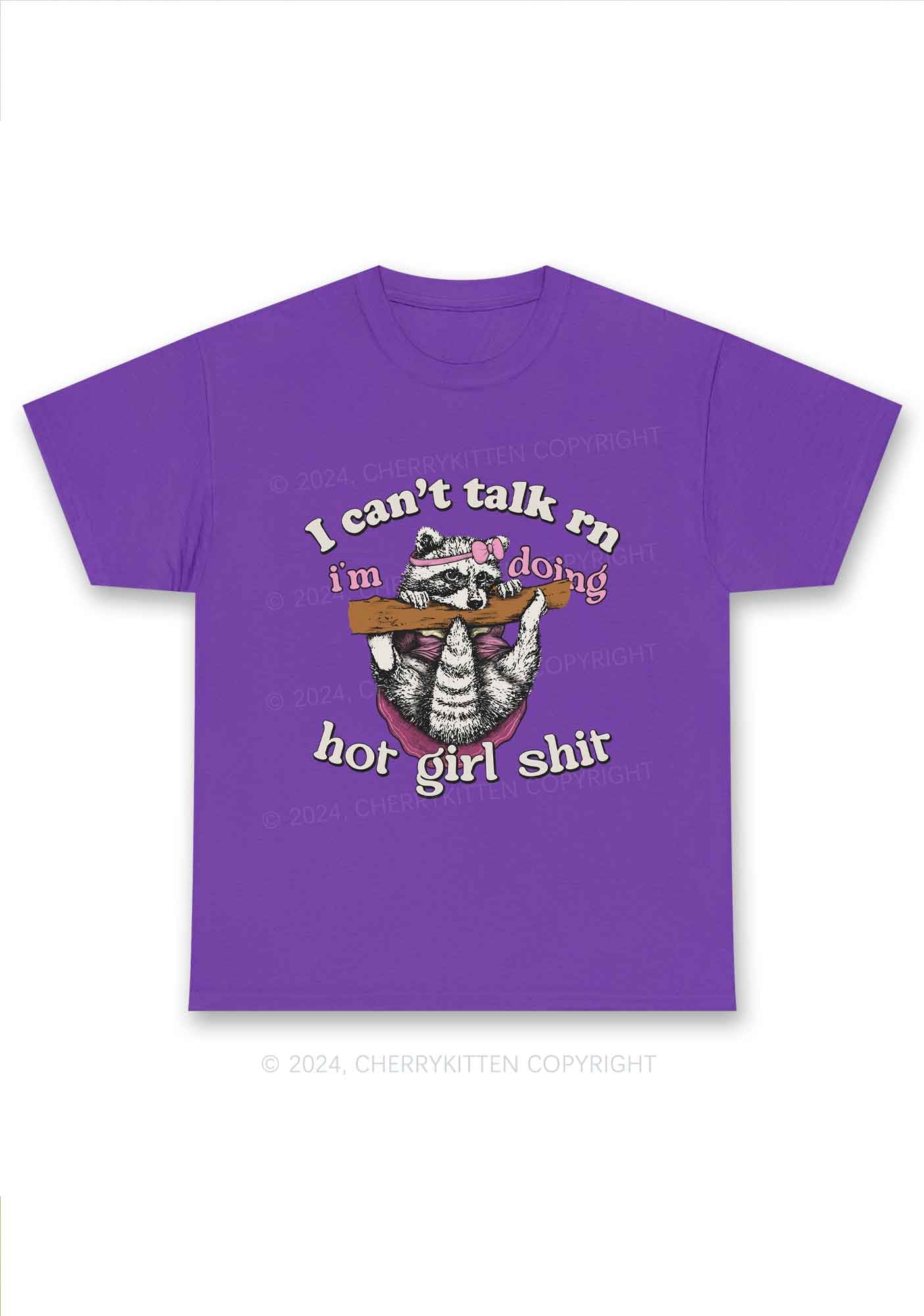 Raccoon Can't Talk Rn Y2K Chunky Shirt Cherrykitten