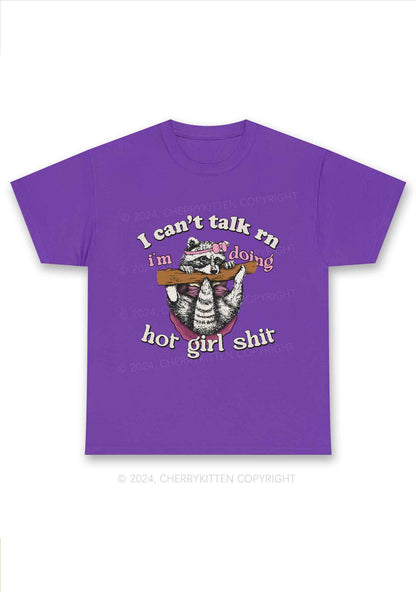 Raccoon Can't Talk Rn Y2K Chunky Shirt Cherrykitten