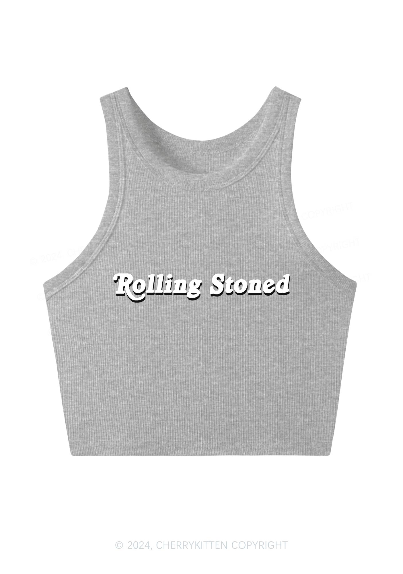 Rolling Stoned Y2K Crop Tank Top Cherrykitten