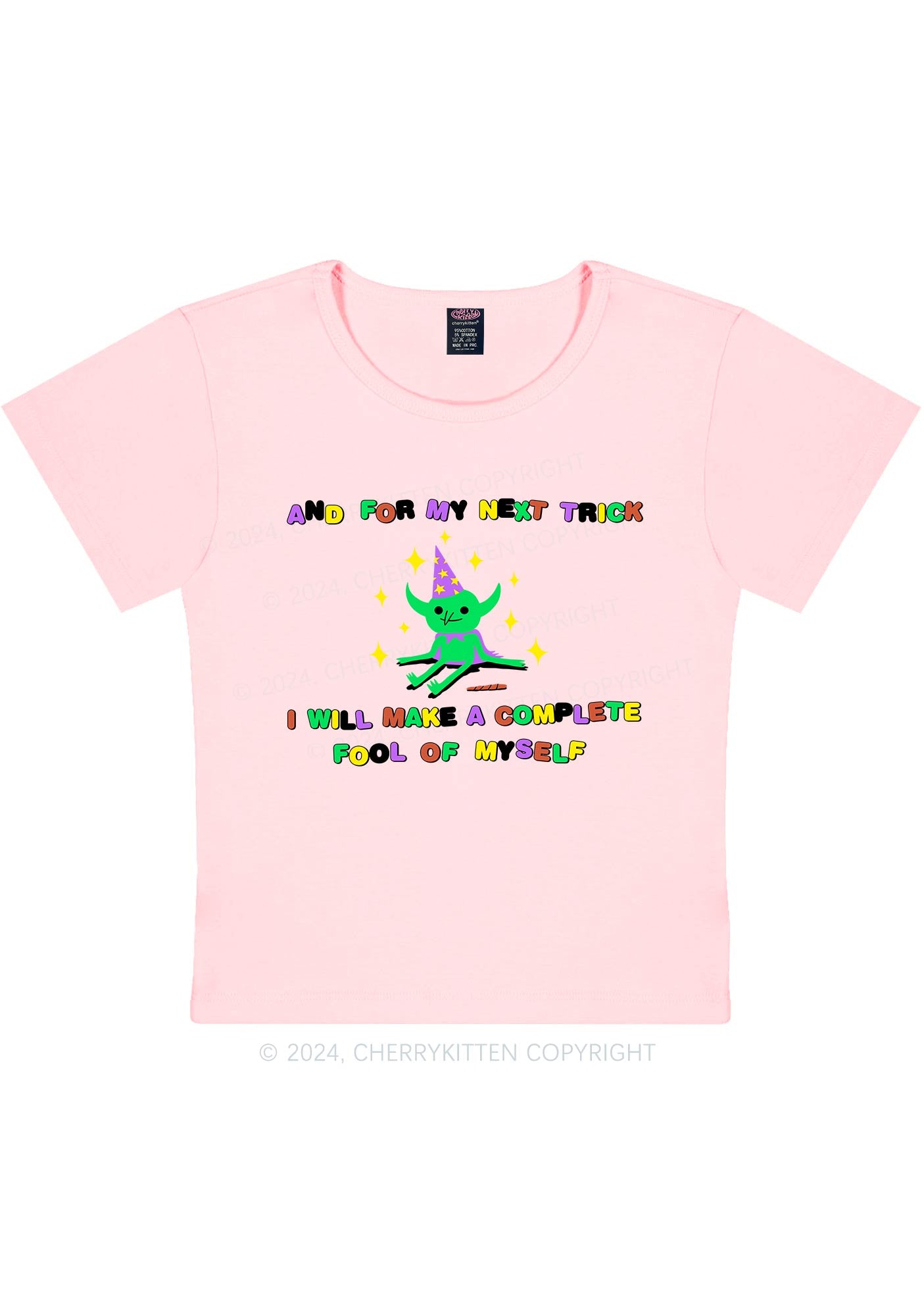 Make A Complete Fool Y2K Baby Tee Cherrykitten