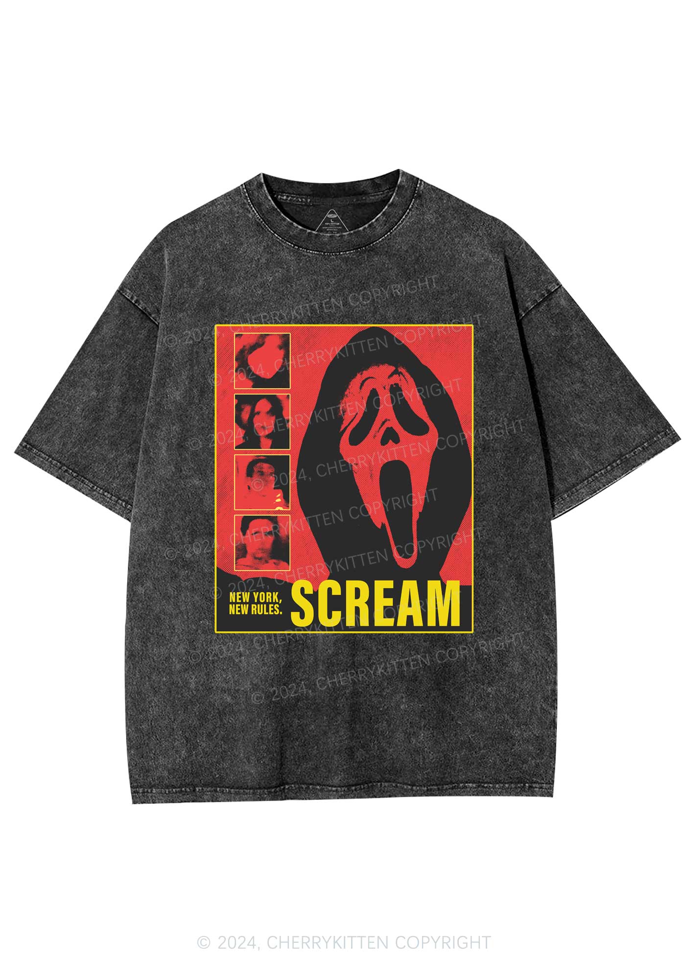 Scream New York Halloween Y2K Washed Tee Cherrykitten