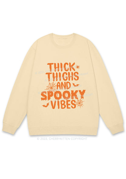 Bat Spider Spooky Vibes Halloween Y2K Sweatshirt Cherrykitten