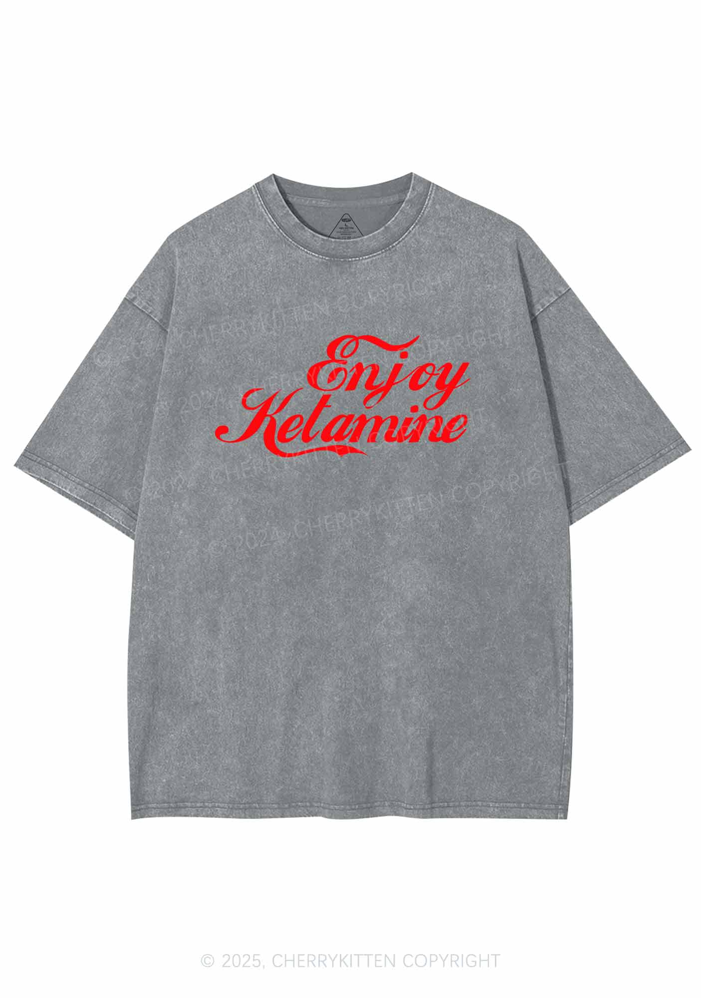 Enjoy Your K Y2K Washed Tee Cherrykitten