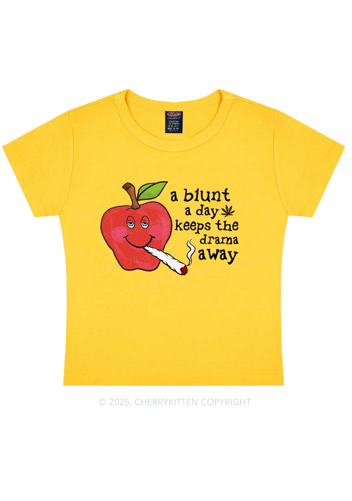 A Blunt A Day Y2K Baby Tee Cherrykitten