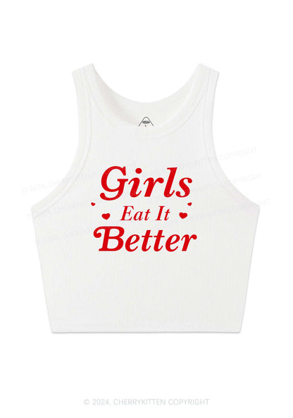 Girls Eat Better Y2K Crop Tank Top Cherrykitten