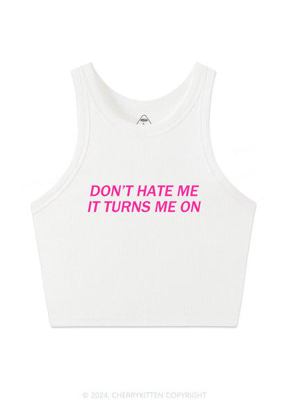 It Turns Me On Y2K Crop Tank Top Cherrykitten