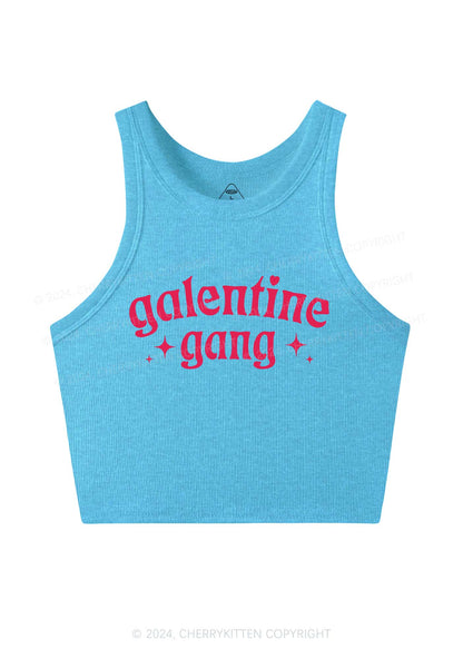 Galentine Gang Y2K Valentine's Day Crop Tank Top Cherrykitten