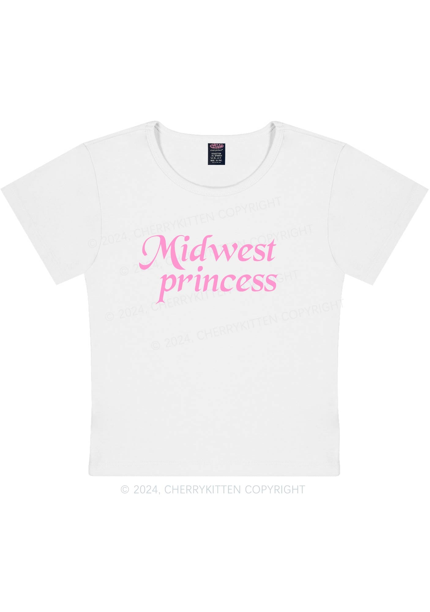 Midwest Princess Y2K Baby Tee Cherrykitten