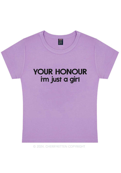 Your Honour Y2K Baby Tee Cherrykitten