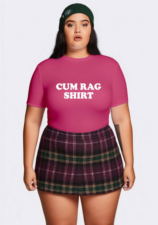 Curvy Rag Shirt Y2K Baby Tee Cherrykitten