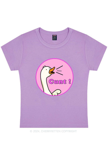 Duck Cxxt Y2K Baby Tee Cherrykitten