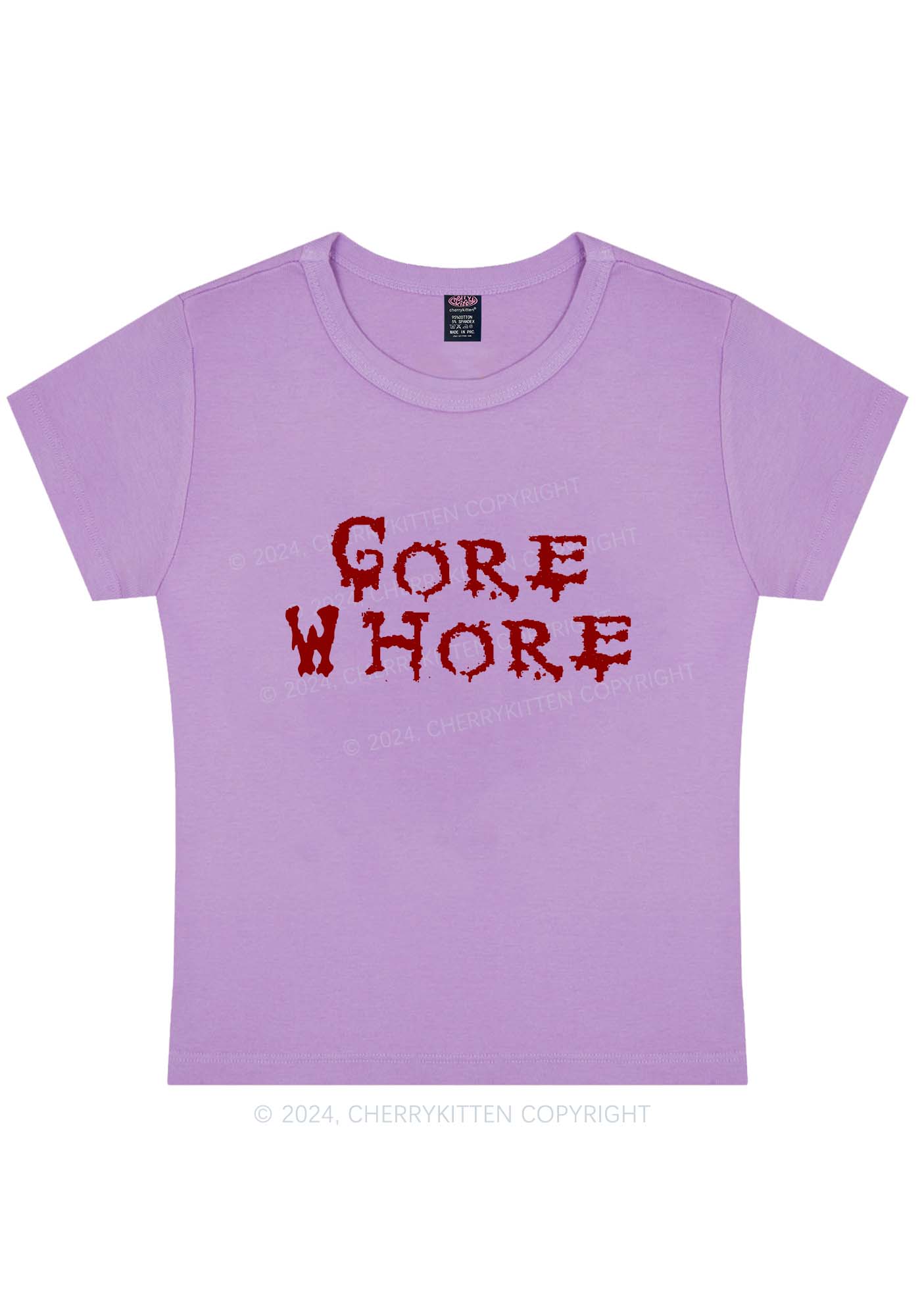 Curvy Gore Hore Y2K Baby Tee Cherrykitten