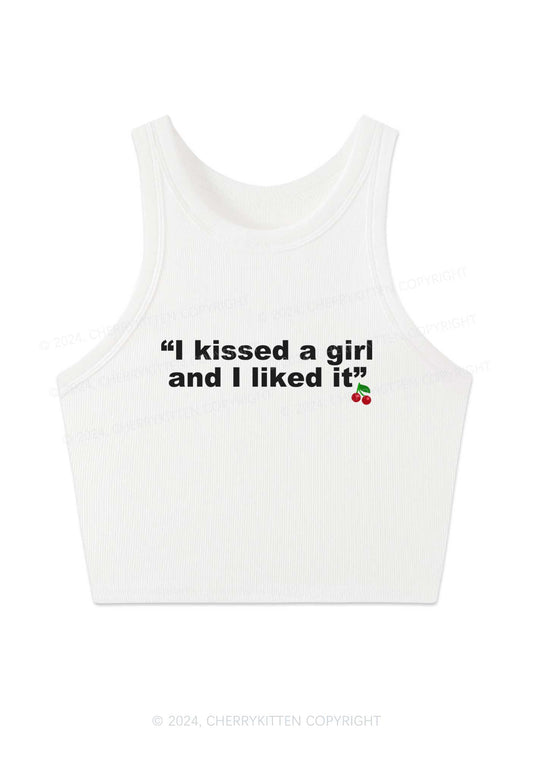 I Kissed A Girl Y2K Crop Tank Top Cherrykitten