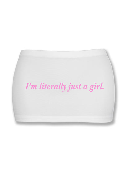 Literally Just A Girl Y2K Mini Hip Skirt Cherrykitten