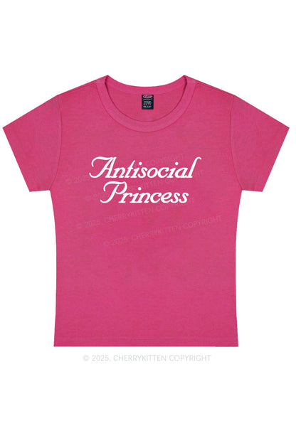 Antisocial Princess Y2K Baby Tee Cherrykitten