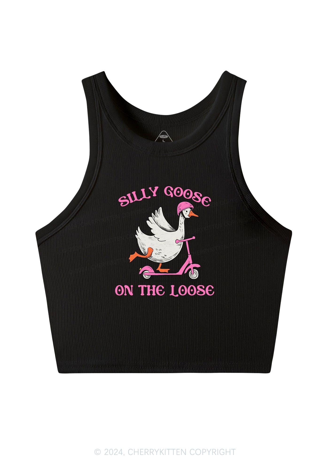 Silly Goose On the Loose Y2K Crop Tank Top Cherrykitten