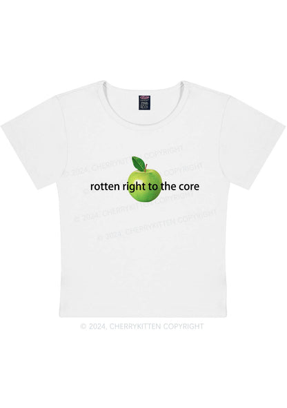 Rotten Right To The Core Y2K Baby Tee Cherrykitten