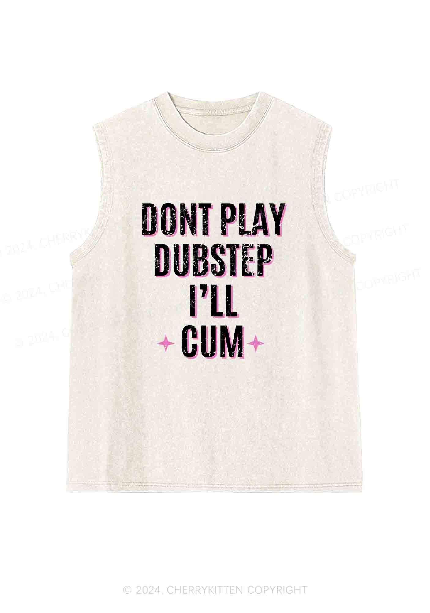 Dont Play Dubstep Y2K Washed Tank Cherrykitten