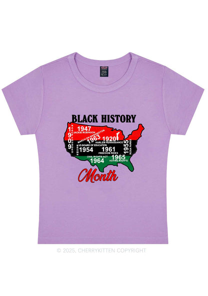 Black History Month Y2K Baby Tee Cherrykitten