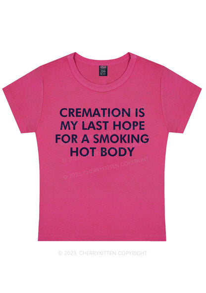 Curvy Cremation For Hot Body Y2K Baby Tee Cherrykitten