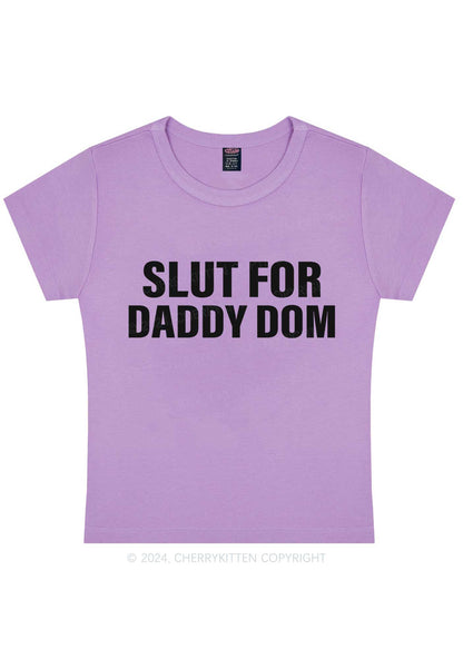 Slxt For Daddy Dom Y2K Baby Tee Cherrykitten