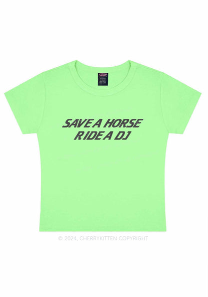 Ride A DJ Y2K Baby Tee Cherrykitten