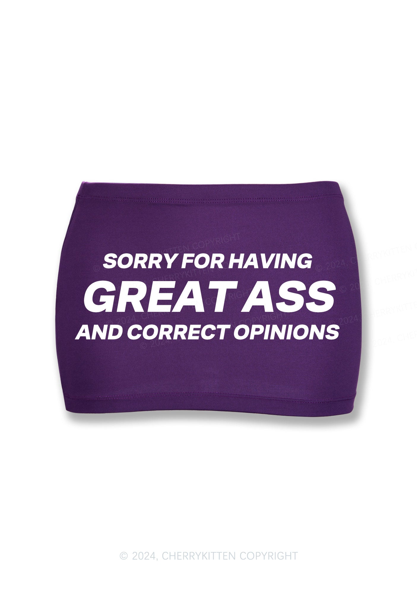 Sorry For Having Great Axx Y2K Mini Hip Skirt Cherrykitten