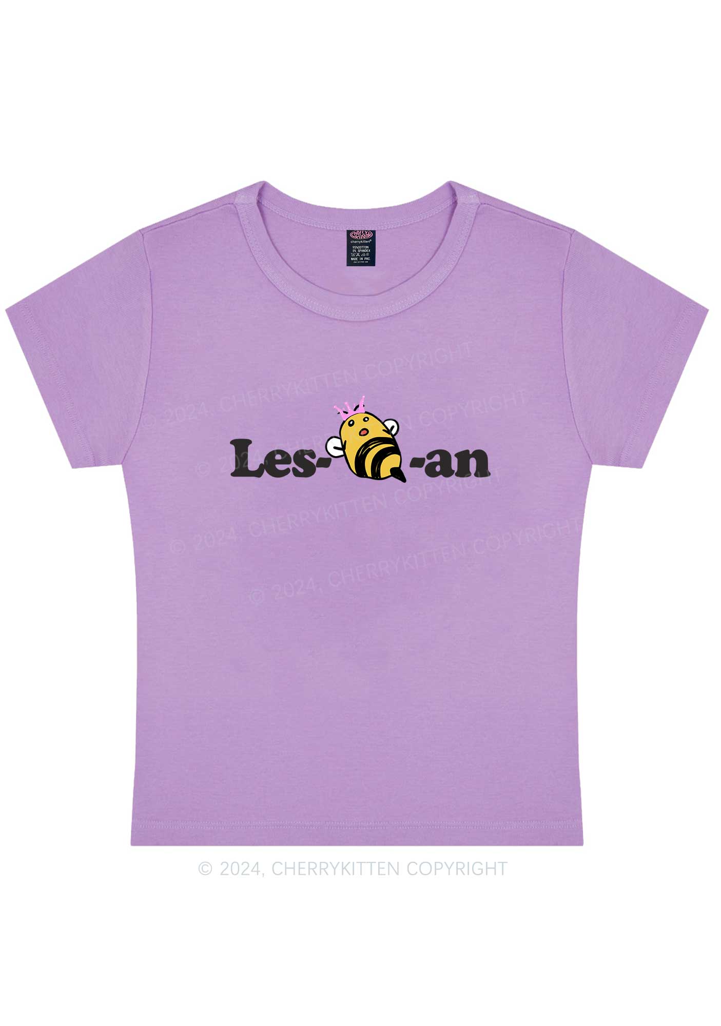 Lesbeean Y2K Baby Tee Cherrykitten