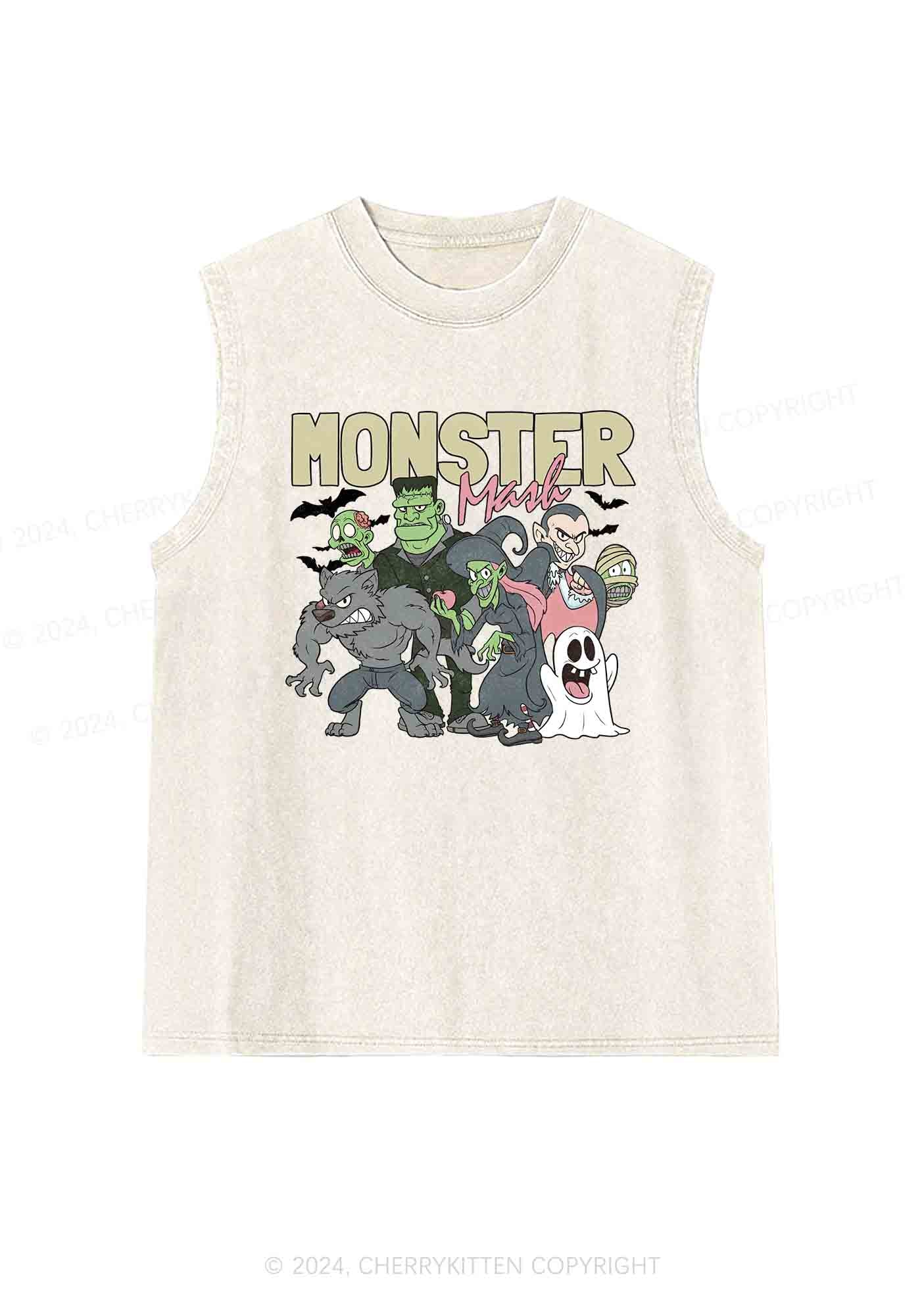 Halloween Monster Y2K Washed Tank Cherrykitten