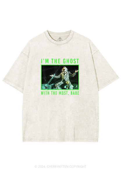 Halloween I'm The Ghost Y2K Washed Tee Cherrykitten