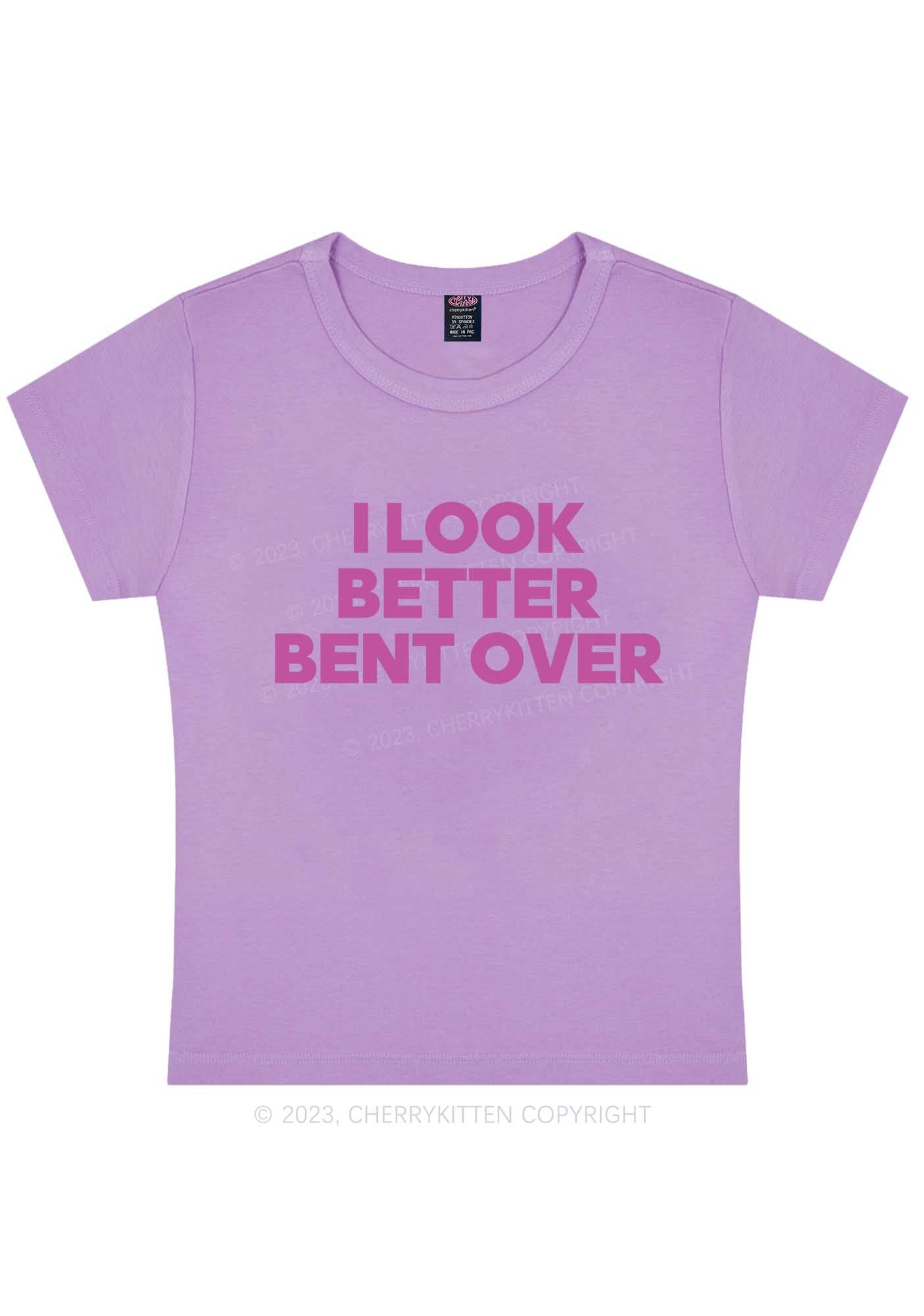 Look Better Bent Over Y2K Baby Tee Cherrykitten