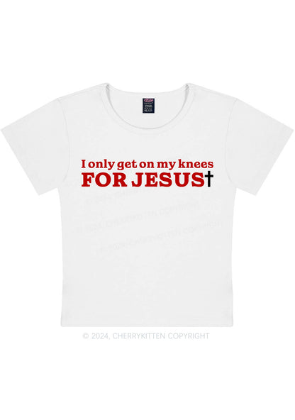 Get On Knees For Jesus Y2K Baby Tee Cherrykitten