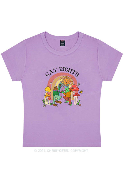 Curvy Gay Rights Y2K Baby Tee Cherrykitten